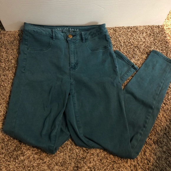 American Eagle Outfitters Denim - American Eagle Green High Rise Jeggings American Eagle Outfitters Denim - American Eagle Green High Rise Jeggings